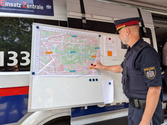 Grazer Volksgarten Schutzzone Polizei