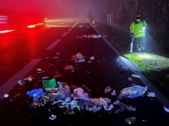 Müll auf der A9