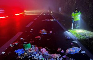 Müll auf der A9