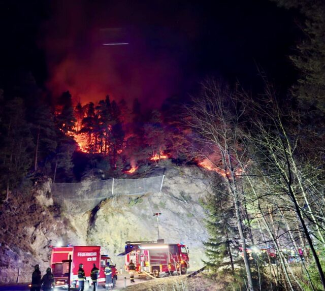 Waldbrand durch Feuerwerk