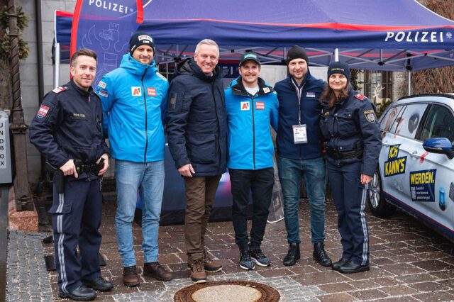 Nightrace Polizei Skifahrer Kunasek